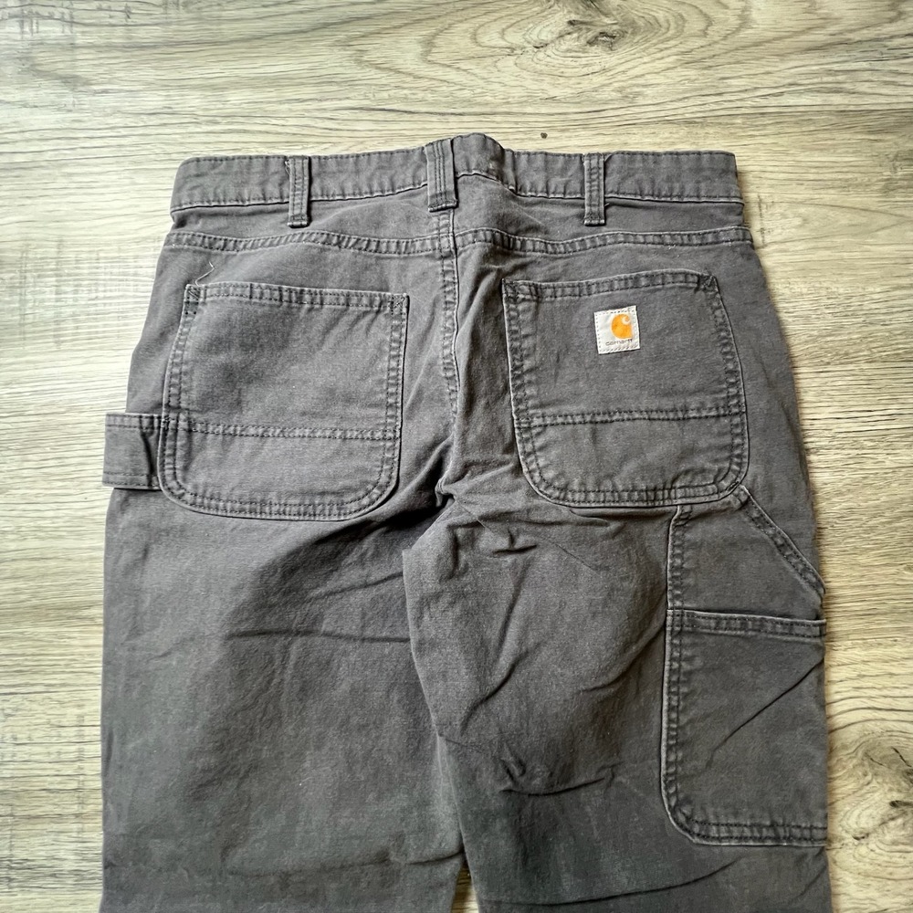 Carhartt Slim Straight Work Pants in Charcoal - Picture 3 of 10